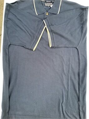“Elegante” Navy Polo with Contrast Trim